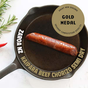 Saussi: HAWKES BAY BLACK ANGUS BEEF CHORIZO FERMENTED SEMI DRI