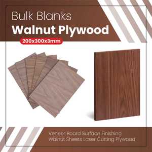 Bulk Blanks- Walnut Plywood 200x300x3mm 20Pcs - Zawya Limited