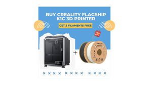 Creality Flagship K1C 3D Printer + 2 Free Hyper Series Filaments White, Black - &hellip;
