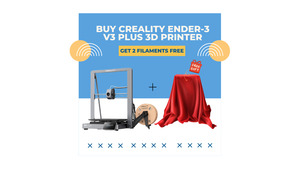 Creality Ender-3 V3 Plus 3D Printer + 2 Free Filaments (Random Color) - Zawya Limited