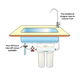Undersink Twin 10 inch standard housing with Fluoride filter and Carbon filter Zdirect