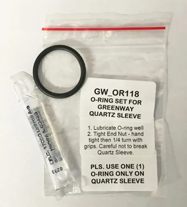 O-Ring Set GW_OR118 for Greenway Quartz Sleeve UV Systems Zdirect