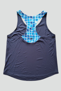 Tops: Splash + Navy - Splashback Singlet