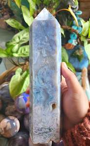 Towers 1: Blue Moss Agate Tower