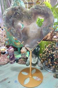 Large Moss Agate Heart