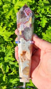Carvings 1: Crazy Lace Agate Wand