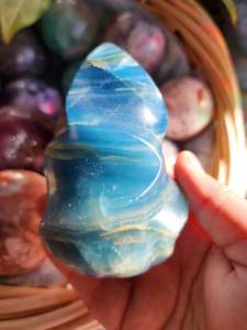Lemurian Aquatine Calcite Flame