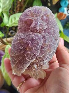 Resin Creations: Large Amethyst & Citrine Chip Owl