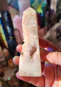 Points: Pink Amethyst & Cherry Blossom Agate Point