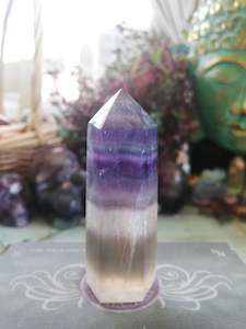 Points: 🌈Banded Fluorite Point #4