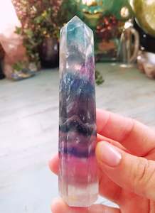 Rainbow Fluorite Point
