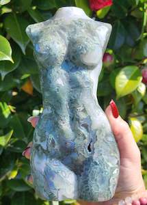 Carvings 2: Huge Moss Agate Bodice