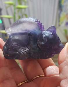 Rainbow Fluorite Angel Cat