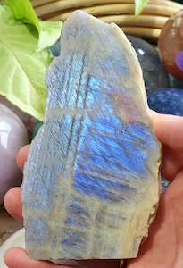 Blue Flash Moonstone Slice