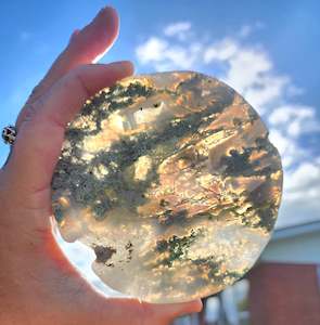 Moss Agate Round Slice