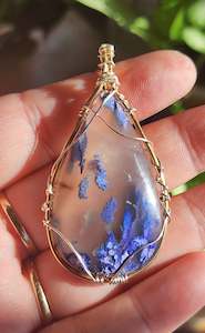 Jewellry: Purple Moss Agate Pendant