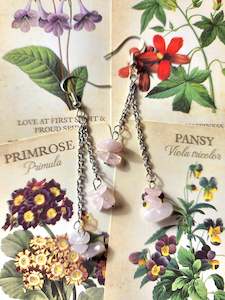 Rose Quartz Chip Earrings