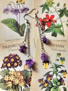 Amethyst Chip Earrings