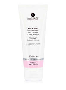 Shower Scrub: ANTI AGEING 3 Fruit Enzymes Exfoliating Scrub & Mask