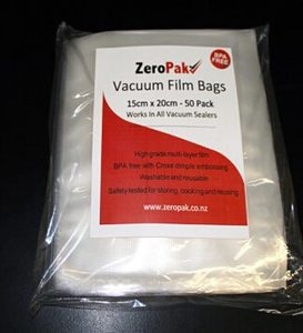 17cm x 20cm Commercial Vacuum Sealer Bags – 80 Micron – 100 Pack