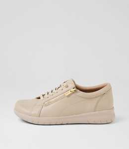 Products: Solar Xf All Almond Leather Sneakers by Ziera