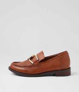 Products: Molys Xw Tan Leather Loafers by Ziera at Ziera NZ