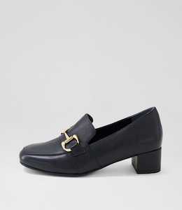 Kosmas W Black Leather Heels by Ziera at Ziera NZ