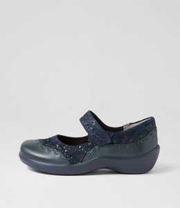 Gummibear W Zr Navy Navy Sparkle Leather Suede by Ziera