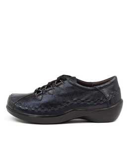 Products: Allsorts Xw Navy Swirl Multi Leather Lace Up Flats by Ziera