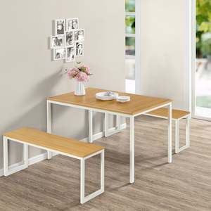 Zinus Soho Dining Table and Bench Set