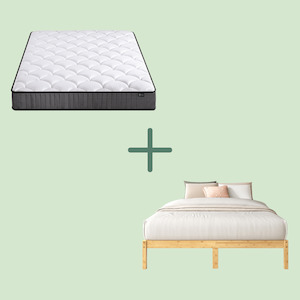 Bamboo Bed Base and 20cm Pocket Spring Mattress Bundle - Queen