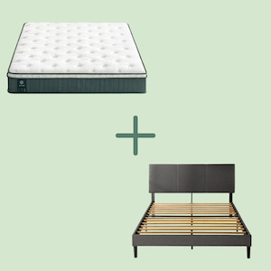 Cambril Upholstered Bed Frame and Chiro Support Mattress Bundle