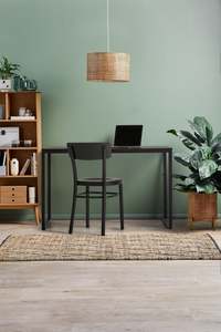 Living: Carnegie Modern Office Desk (Black)