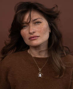 Necklaces: Mutiara Charm - 22k Gold Vermeil, Baroque Pearl