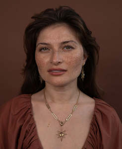 Sunburst Charm - 22k Gold Vermeil, Lemon Quartz