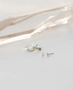 Earrings: Mini Tasa Hoops & No Star Like Thee Studs Gift Set - 925 Sterling Silver