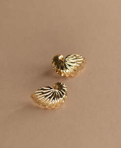 Paper Nautilus Earrings - 22k Gold Vermeil
