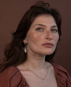 Mutiara Earrings - 22k Gold Vermeil, Baroque Pearl