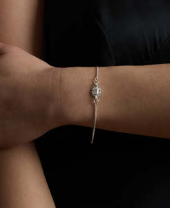 Bracelets: Odette Bracelet - 925 Sterling Silver, White Topaz