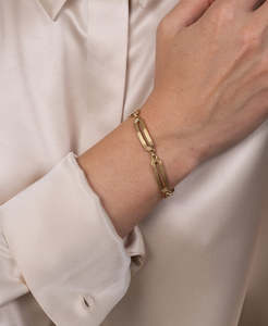 Bracelets: Eliza Bracelet - 22k Gold Vermeil