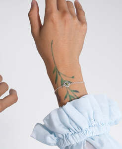 Manuka Bracelet - 925 Sterling Silver, Chrome Diopside