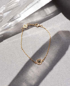 Manuka Bracelet - 22k Gold Vermeil, Chrome Diopside