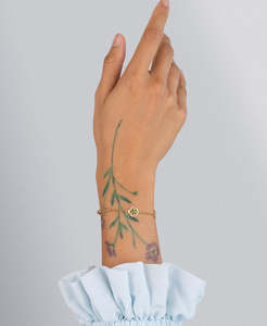 Bracelets: Aura Bracelet - 22k Gold Vermeil, Chrome Diopside