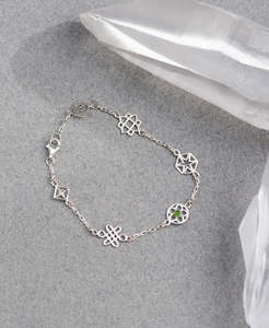 Bracelets: Aura Bracelet - 925 Sterling Silver, Chrome Diopside