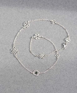 Aura Necklace - 925 Sterling Silver, Chrome Diopside