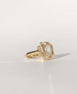 Engagement Rings: Holos Engagement Ring - 18k Yellow Gold, Emerald Cut Lab Grown Diamond 1.64 carat