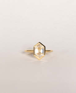 Engagement Rings: Frida Engagement Ring - 18k Yellow Gold, Elongated Hexagonal Cut Lab Grown Diamond 1.64 carat