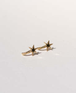 Best Sellers: Bianca Star Earrings - 22k Gold Vermeil