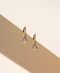 Mon Petit Hoops - 9k Yellow Gold, Lab Grown Diamond