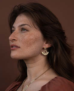 Pocket Full of Sunshine Earrings - 22k Gold Vermeil, Aquamarine